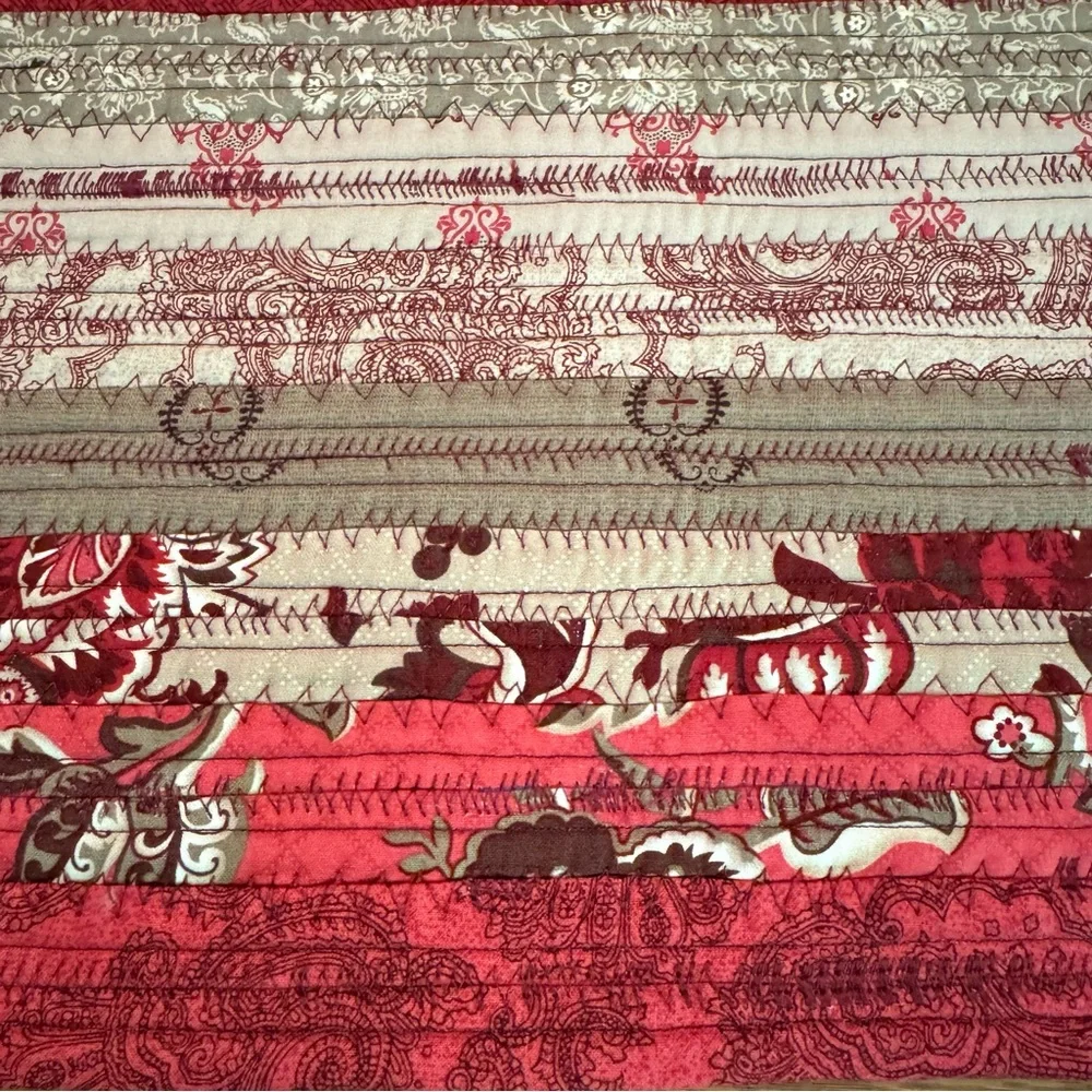 2 Quilted Placemats Handmade Machine Sewn Heavy 13